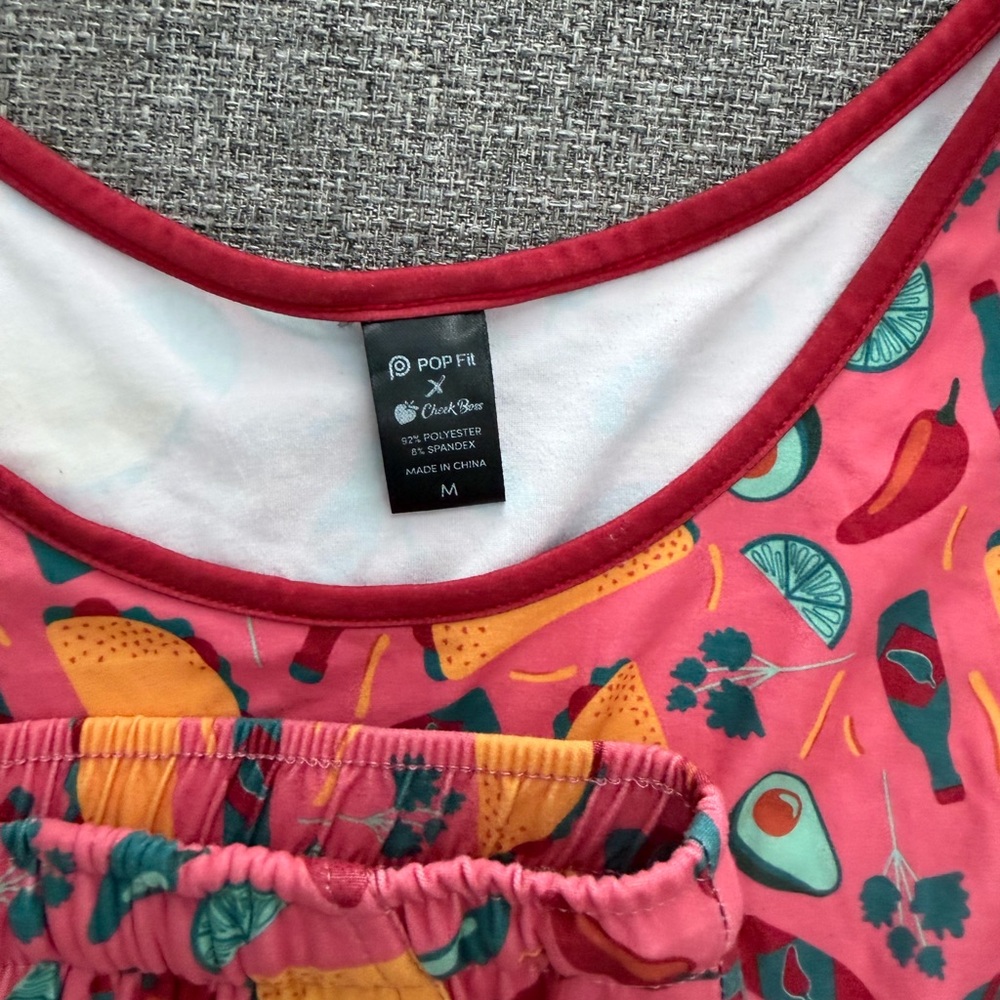 Pop Fit x Cheek Boss Pajama Set size Medium - Picture 3 of 4